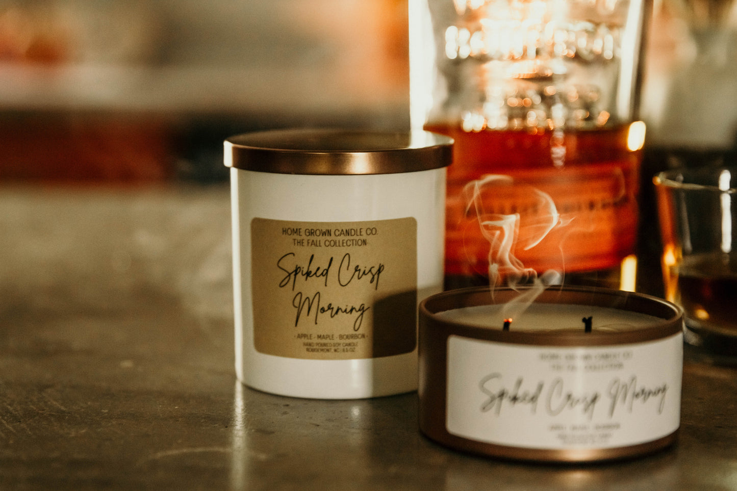 spiked crisp morning scented candle