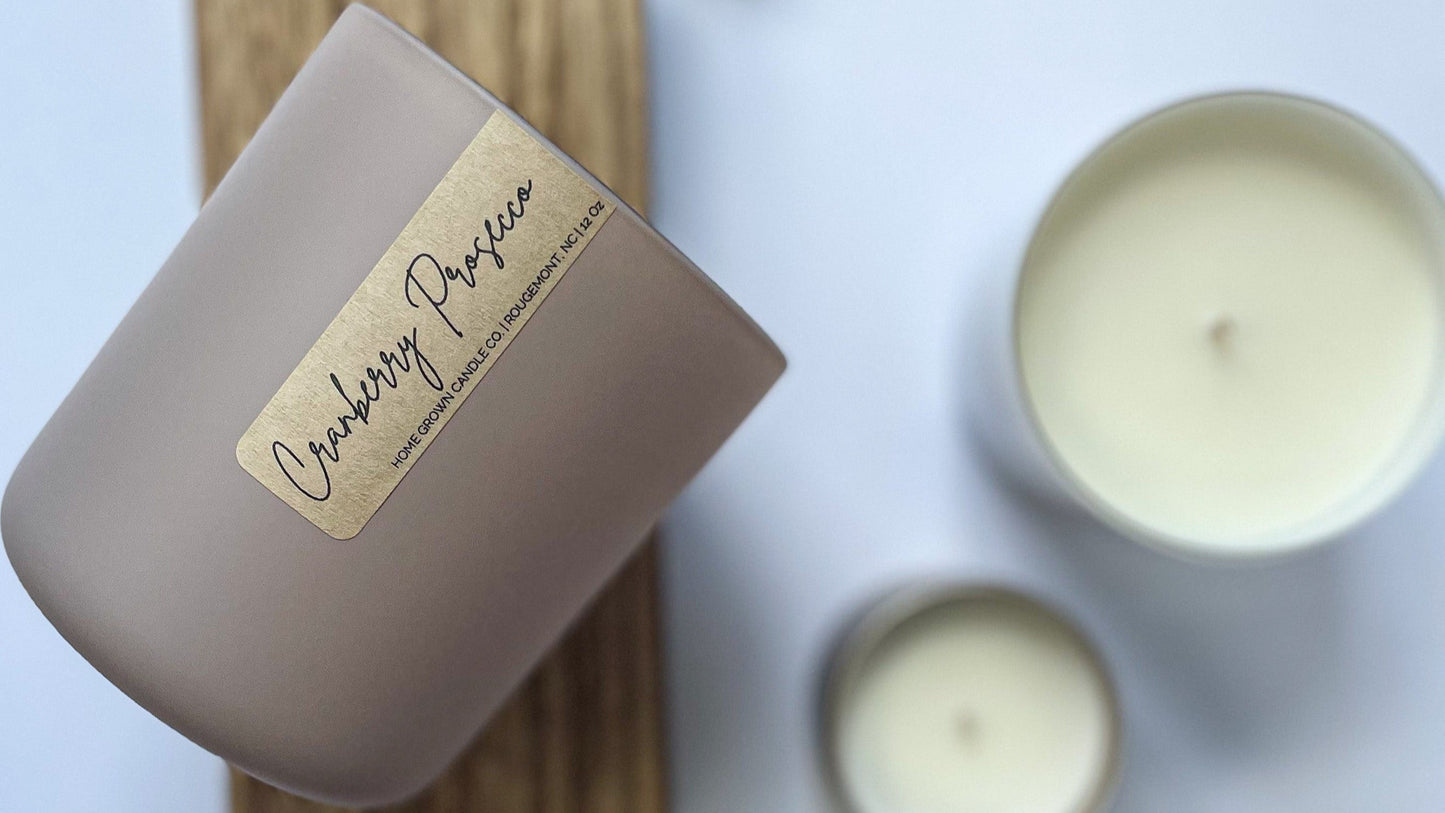 cranberry prosecco scented candle