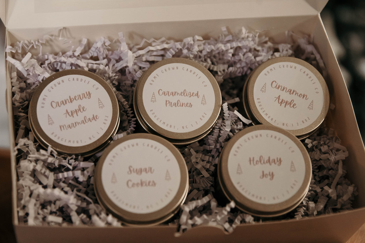 Holiday mini scented candles sampler pack