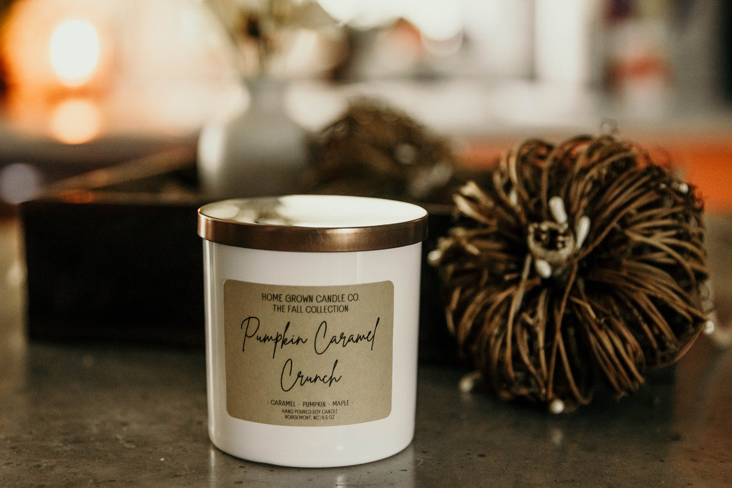 pumpkin caramel crunch scented candle