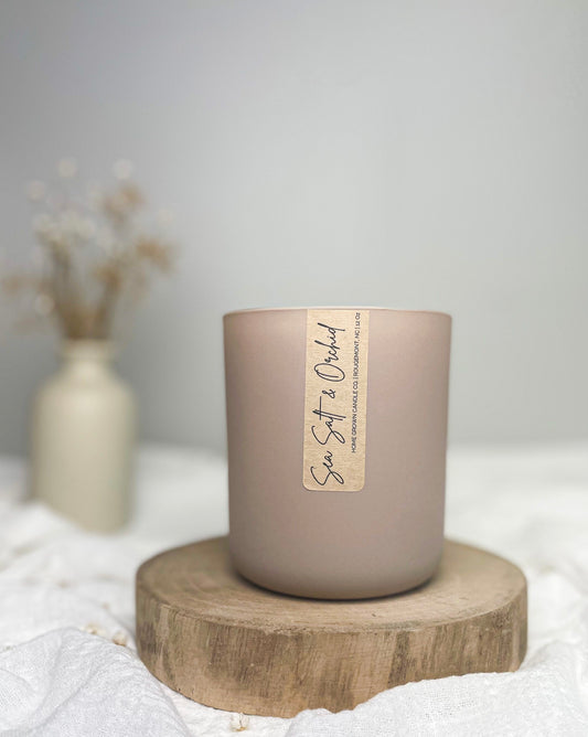 sea salt & orchid scented candle